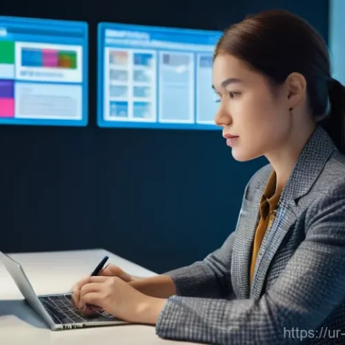 Home 31 정보의 최신성 판단하기 - **Prompt 1: Information Verification Specialist**
A highly focused young woman, dressed in smart...